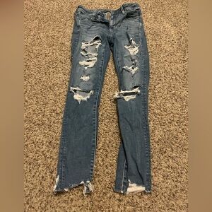 Distressed jeggings in size 8 from American Eagle